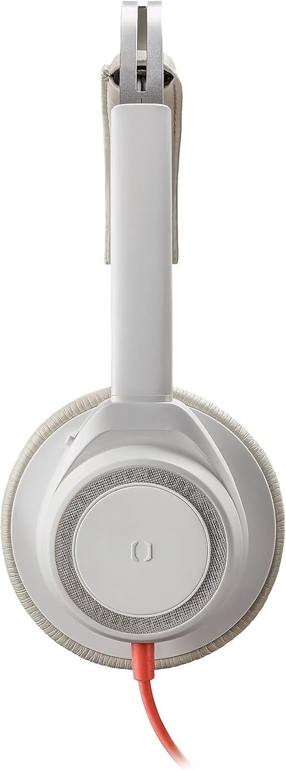 Plantronics Blackwire 7225 - Schnurgebundenes Stereo-Headset ohne Mikrofonarm, Weiss Weiss, Weiss