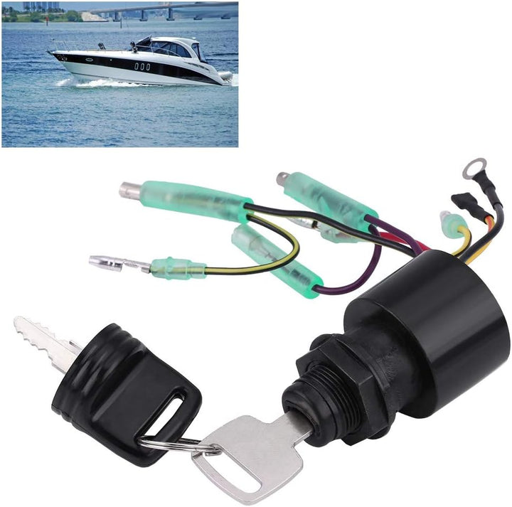 Boot Zündschlüsselschalter, Zündschalter mit 2 Schlüsseln für Mercury Outboard Remote Control Box 87