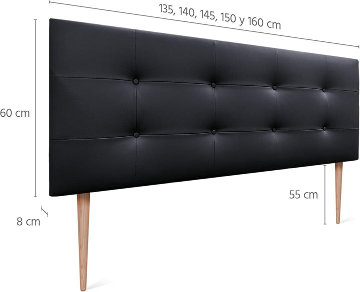 DHOME Kopfteil, Capitoné Bett Kopfteile. Gepolstertes Kopfteil ACUALINE Stoff und Kunstleder. Kopfte