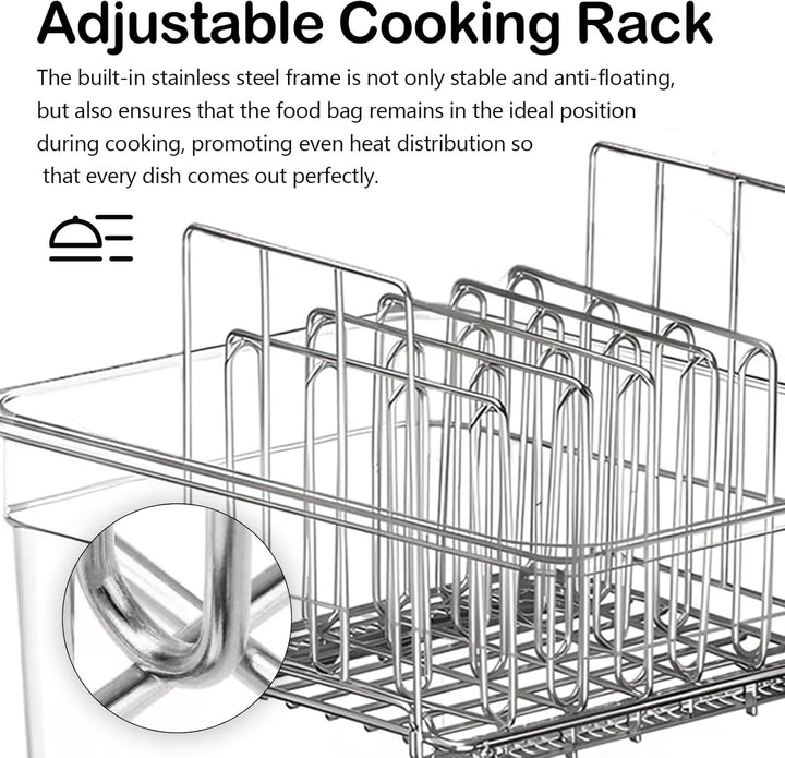Sous Vide Behälter 12L mit Deckel und Rack Sous Vide Tools Container mit Isolierung Fassungsvermögen