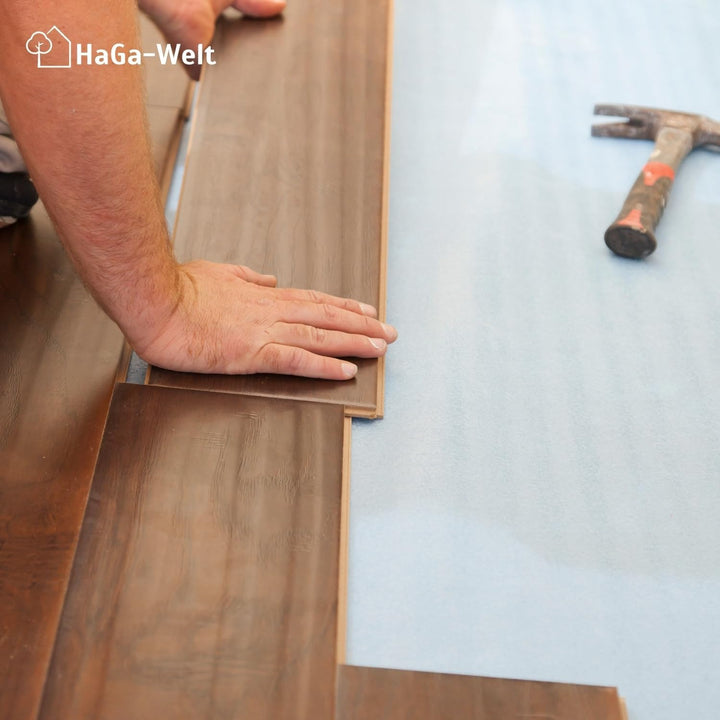 HaGa® Premium Trittschalldämmung 1,25m x 50m x 3mm | für Laminat-, Vinyl- und Holzböden | Reduziert