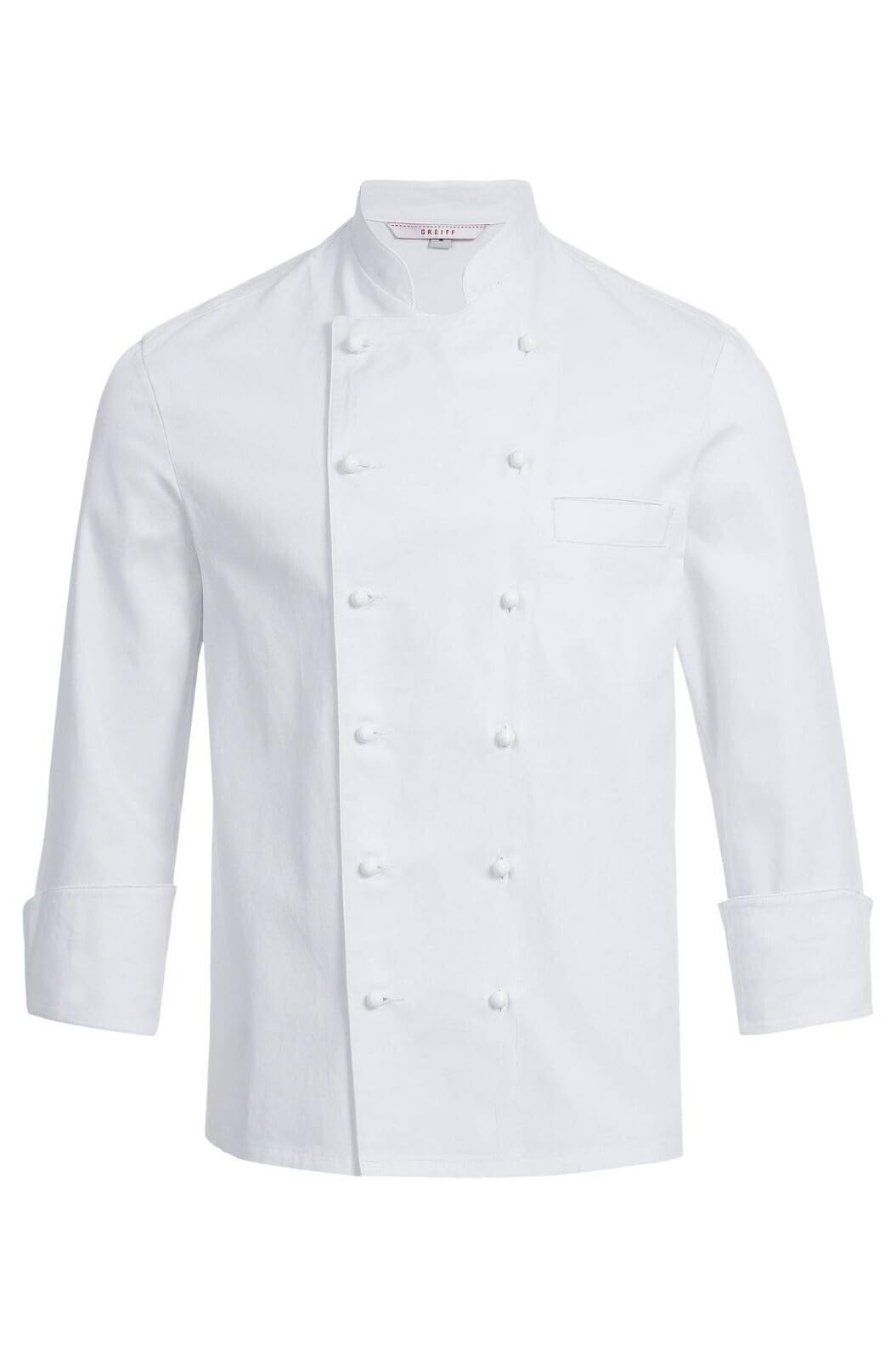 Greiff Gastro Moda Cuisine Herren Kochjacke Regular-Fit XXS Weiss, XXS Weiss