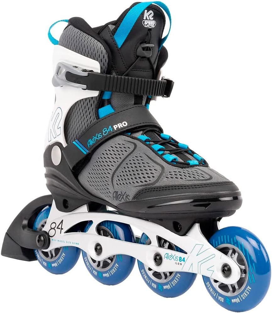 K2 Damen Alexis 84 Pro Inline Skates EU: 41.5 (UK: 7.5 / US: 10) grey - blue, EU: 41.5 (UK: 7.5 / US