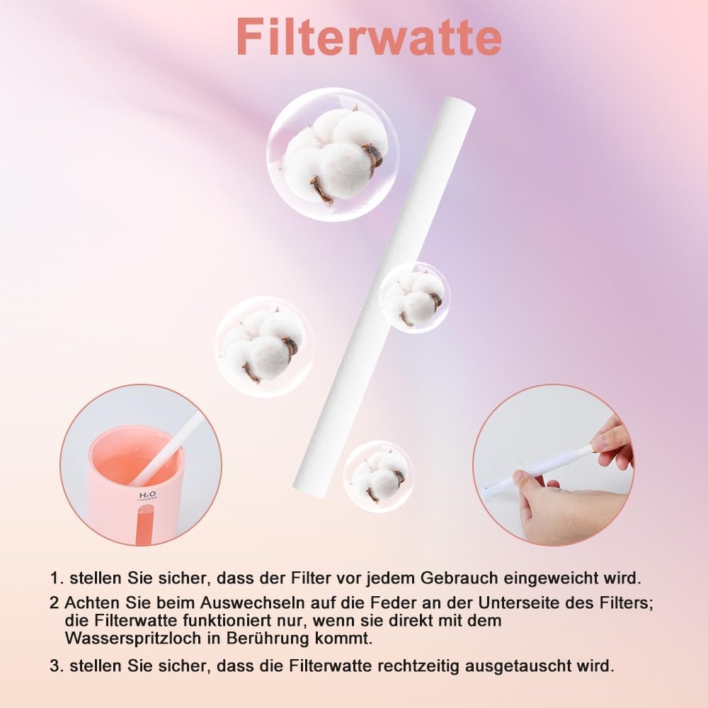 SZO Raumluftbefeuchter, Mini-Auto-Luftbefeuchter, Kinderzimmer-Luftbefeuchter, leiser Luftbefeuchter