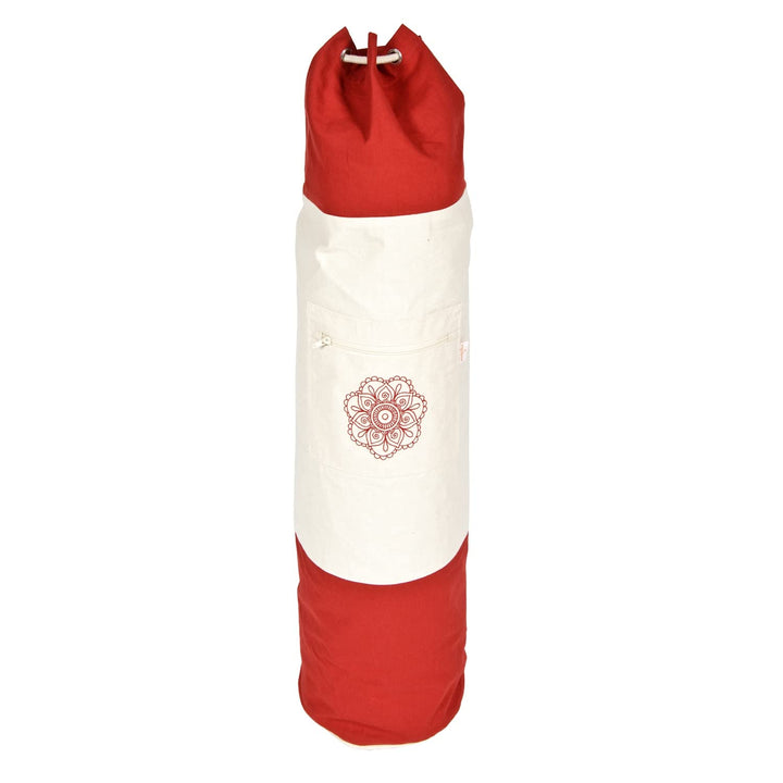 Yogabox Yogatasche Surya Bag 2 farbig für Schurwollmatten Bordeaux / Natur 75 cm, Bordeaux / Natur 7