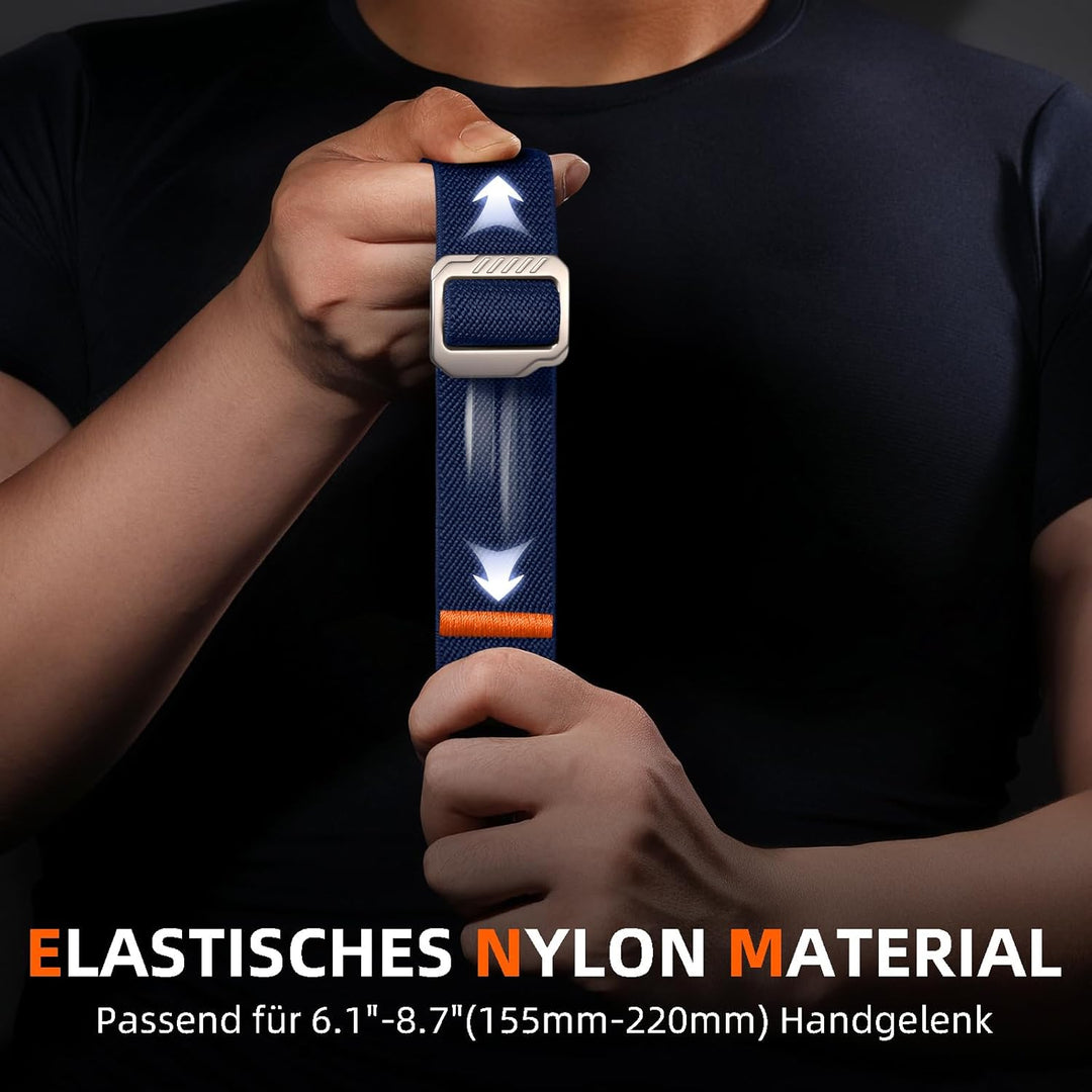 Laffav Armband Kompatibel mit Garmin Fenix 6X/7X Pro, Nylon QuickFit 26mm Ersatzband für Fenix 5X/Pl