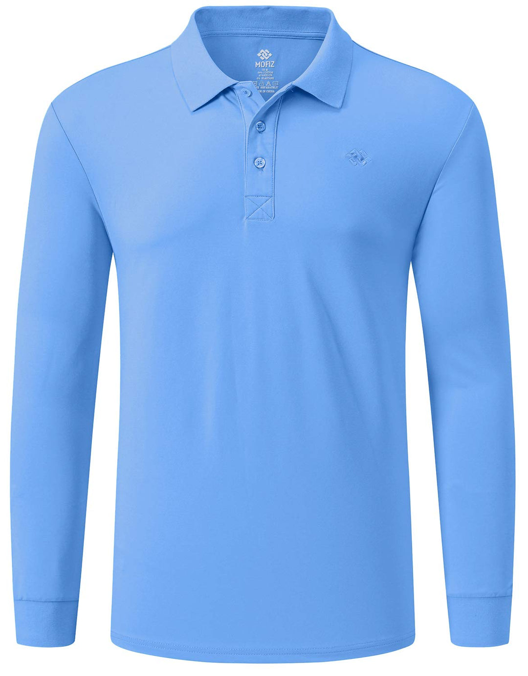 MoFiz Herren Poloshirt Langarm Baumwolle Polohemd Freizeit Polo Golf Wintershirts mit Kragen S Himme