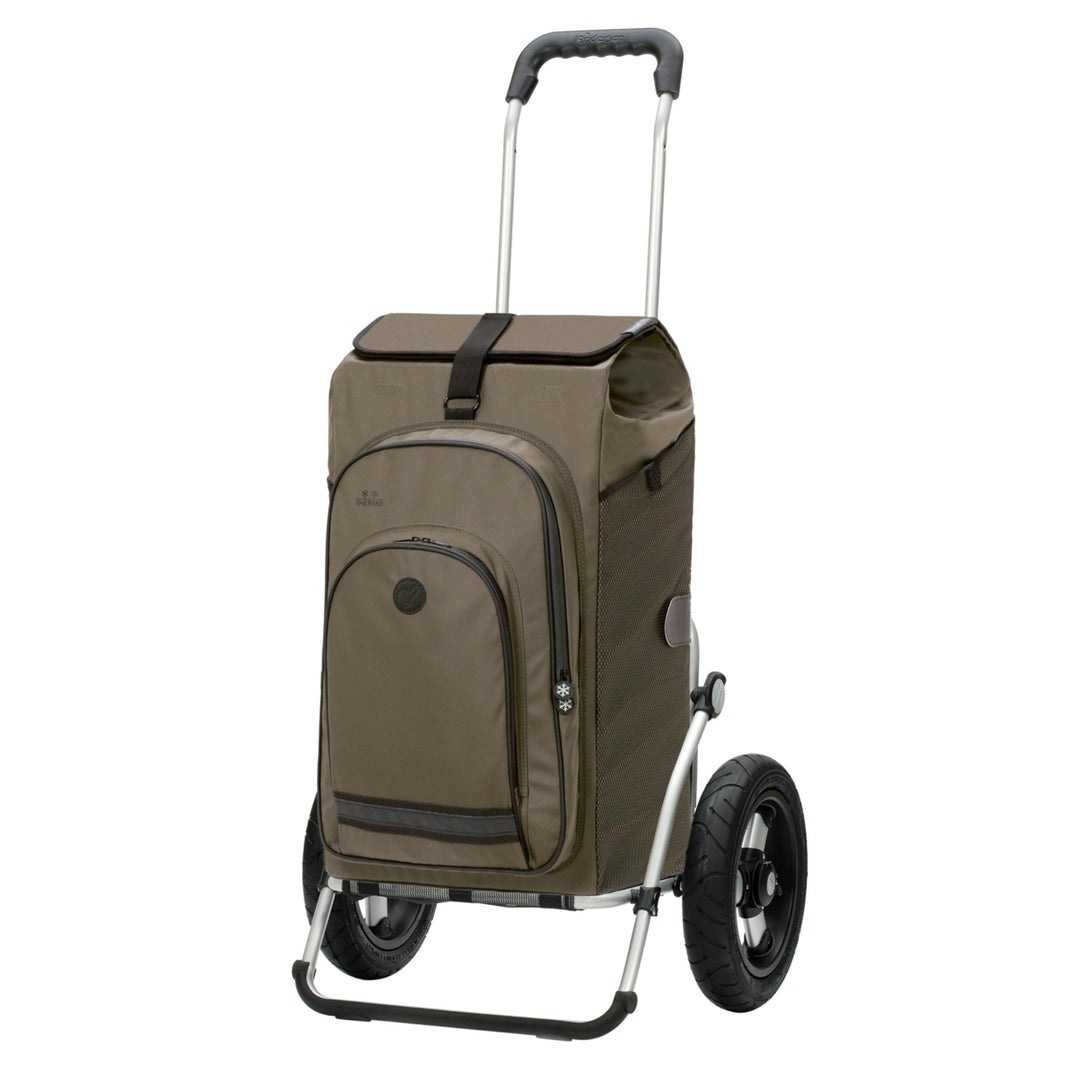 ANDERSEN Einkaufstrolley - Royal Shopper Hydro 3.0 Oliv 62 L Bike, Einkaufsroller, Rucksack, Thermo,