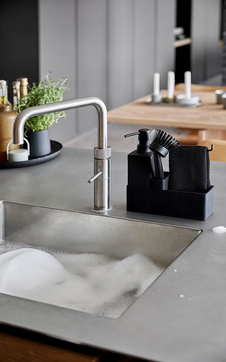 Zone Denmark Geschirrspülset, Spülorganizer mit Seifenspender/Spülmittelspender, Spültuch und Spülbü