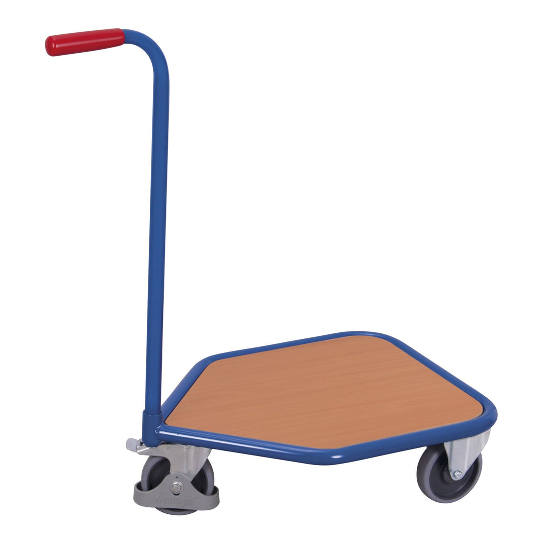 Griffroller mit Boden RAL5010 Enzianblau Magazinwagen Plattformwagen