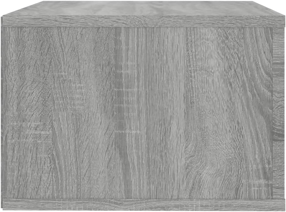 WIFESE Wand-Nachttisch Grau Sonoma 50x36x25 cm Nachtschrank Nachtkästchen Bedside Table Nightstand N