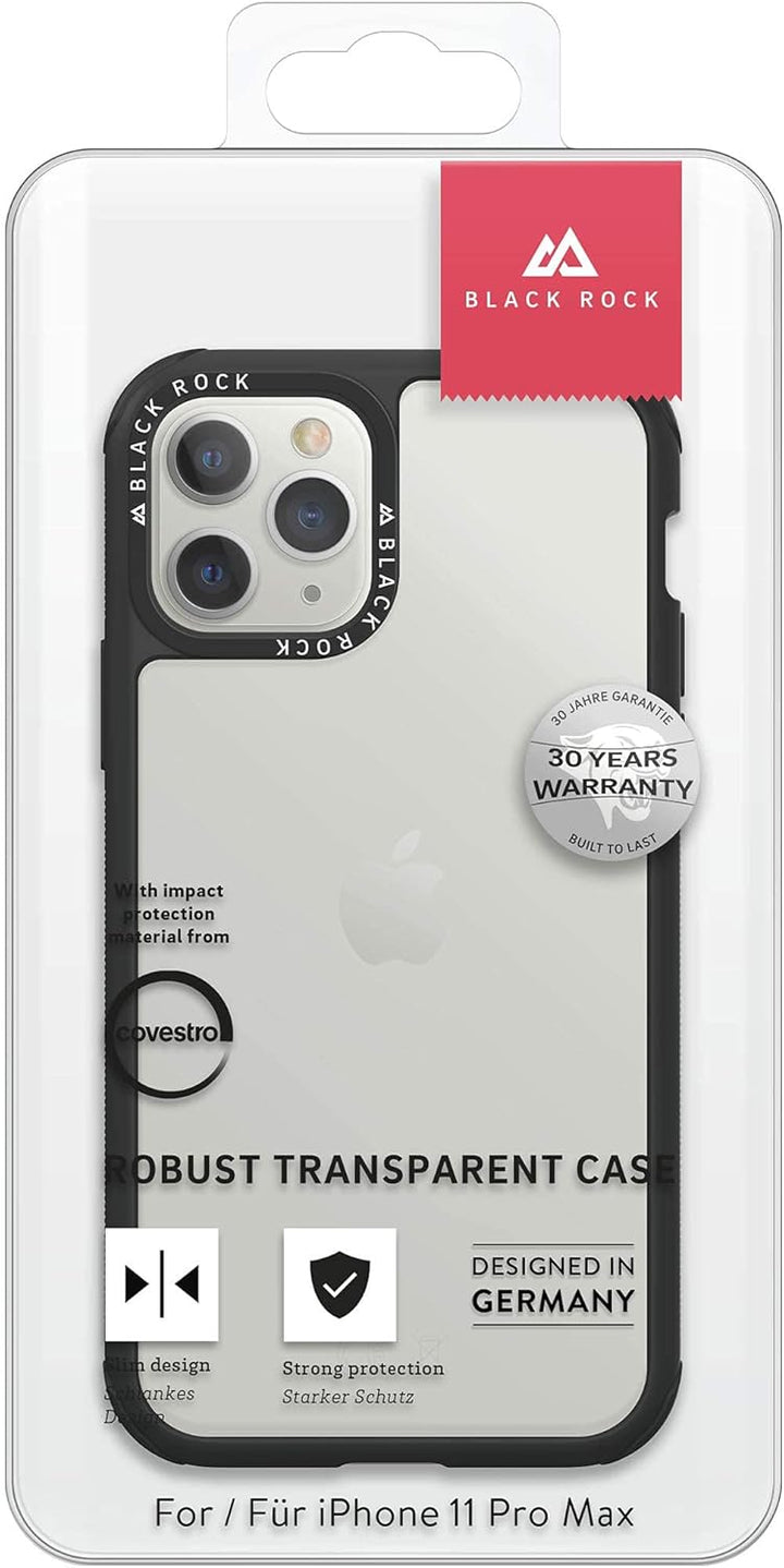 Black Rock Schutzhülle 'Robust Transparent' (für Apple iPhone 11 Pro Max, aus Kunststoff, ideal für