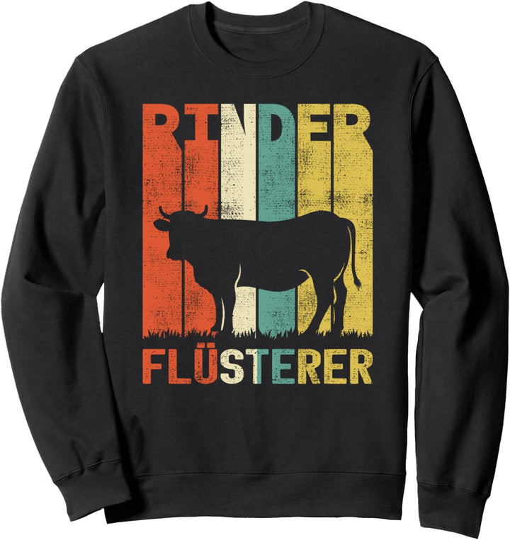 Vintage Rinder Flüsterer Retro Bauer Kuh Sweatshirt