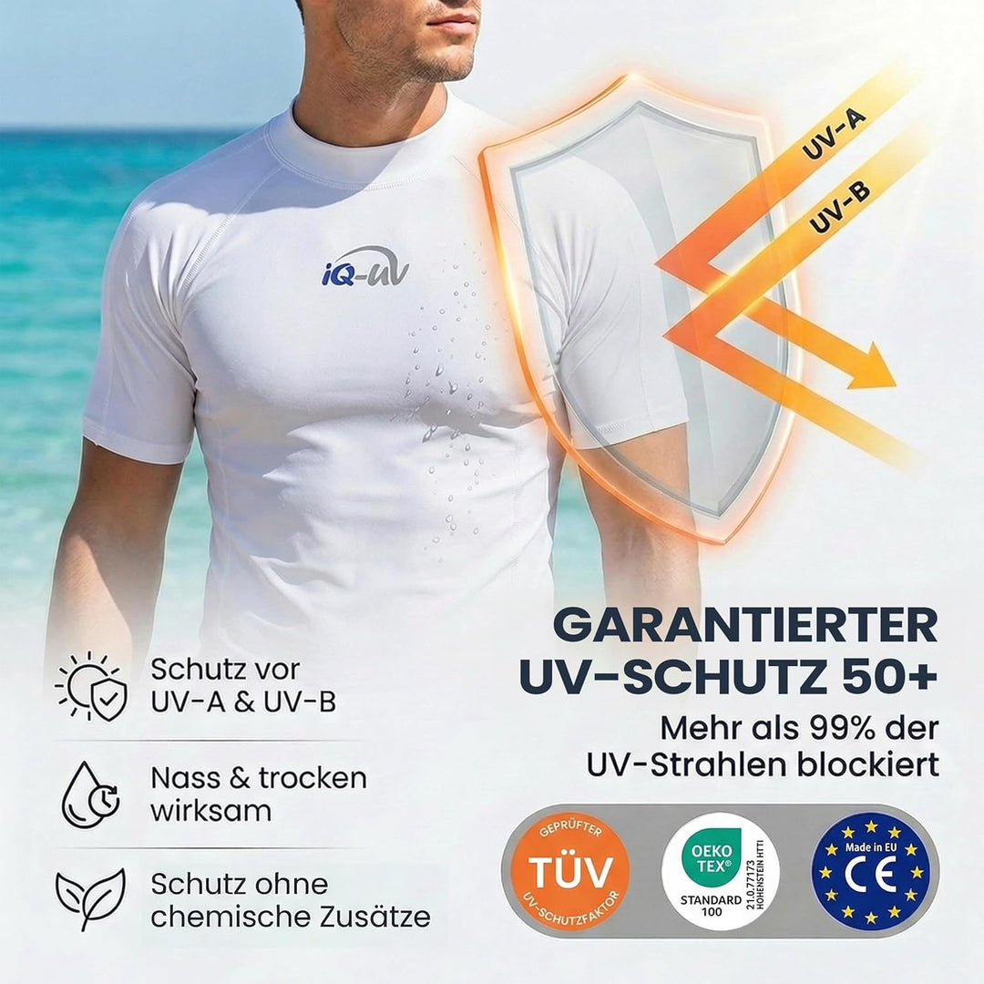 iQ-UV Shirt Herren Slim Fit Weiss (Weiss) L, Weiss (Weiss) L