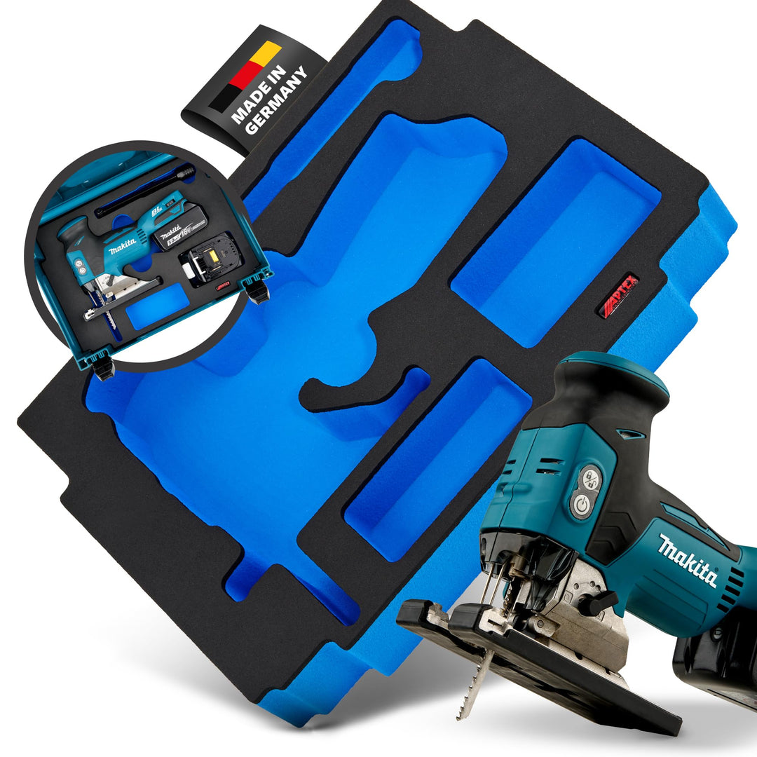 𝖠𝖯𝖳𝖤𝖷 Schaumeinlage passend für Makita Akku-Pendelhubstichsäge DJV 181 für MakPac Gr. 2-3