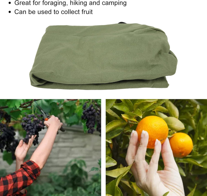 plplaaoo Obstpflücktasche,Pilzjagdtasche, Pilzsuchtasche, waschbare, Wiederverwendbare, Faltbare Sam