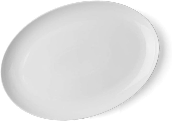 Holst Porzellan OS 035 PACK 2, 2-tlg. Porzellan Spargelplatte oval 35 x 25 cm hoher Rand für zwei Pe