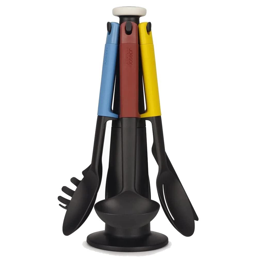 Joseph Joseph Elevate Carousel Utensilien-Set, 6-teilig, mehrfarbig Block Blau/Rot/Weiss, Block Blau