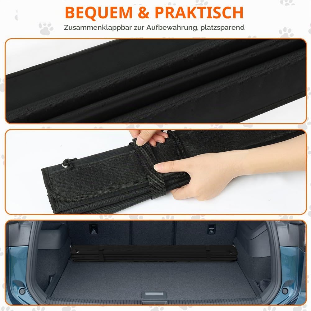 Flintronic Kofferraum Schutzmatte, 96 x 64 cm Faltbarer Kofferraum Schutzmatte, Auto Ladekantenschut