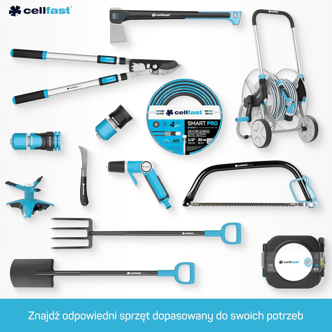 Cellfast Gartenschlauch IDEAL, Strapazierfähig, Flexibel, 4-lagig, Haltbare Kreuzgeflecht, UV und Al
