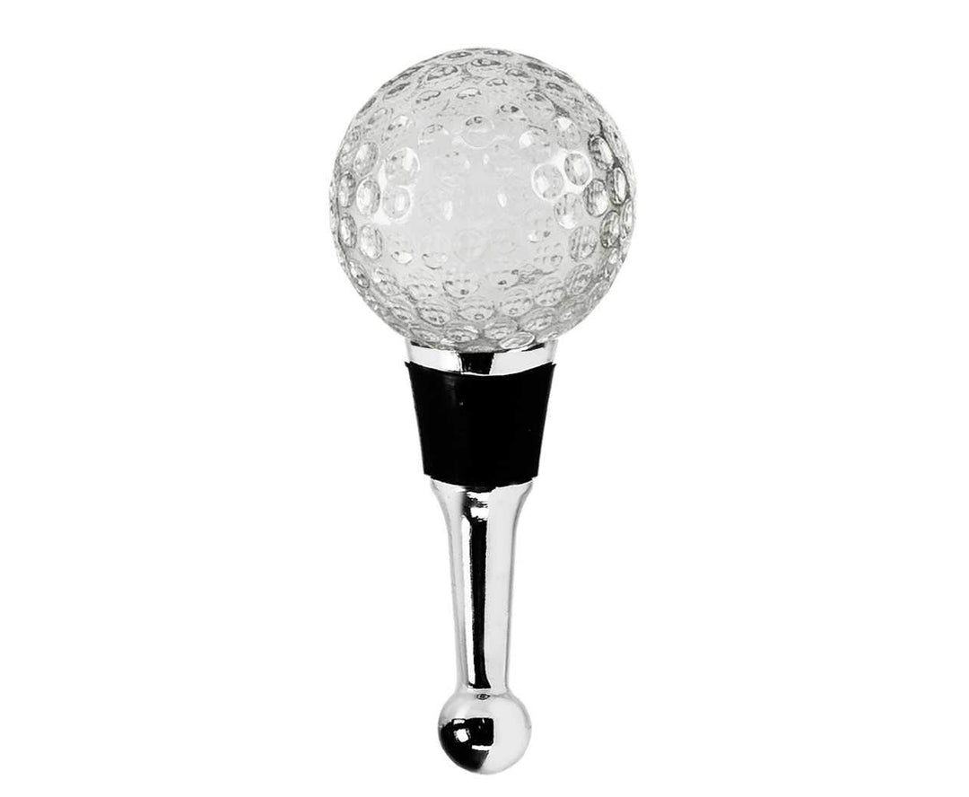 EDZARD Flaschenverschluss Golf für Champagner, Wein und Sekt, Höhe 10 cm, Golf Geschenk, Muranoglas-