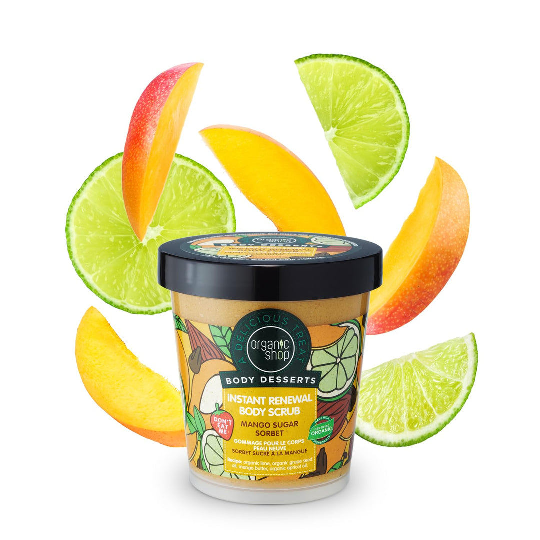 Organic Shop Body desserts Mango Sugar Sorbet Body Scrub 450ml Mango 450 ml (1er Pack), Mango 450 ml