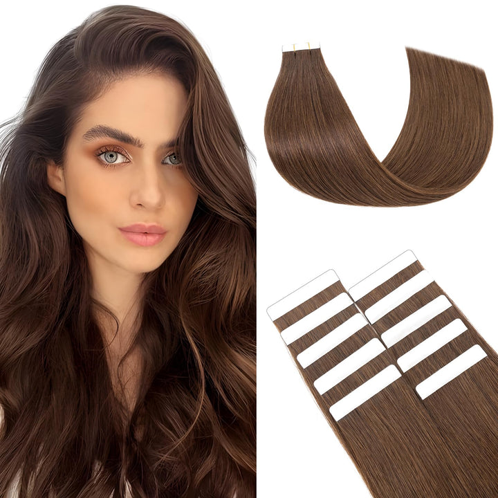 Benehair Tape in Extensions Echthaar, Invisible Tape Extensions Echt Haar, 30CM Haarverlängerung Ech