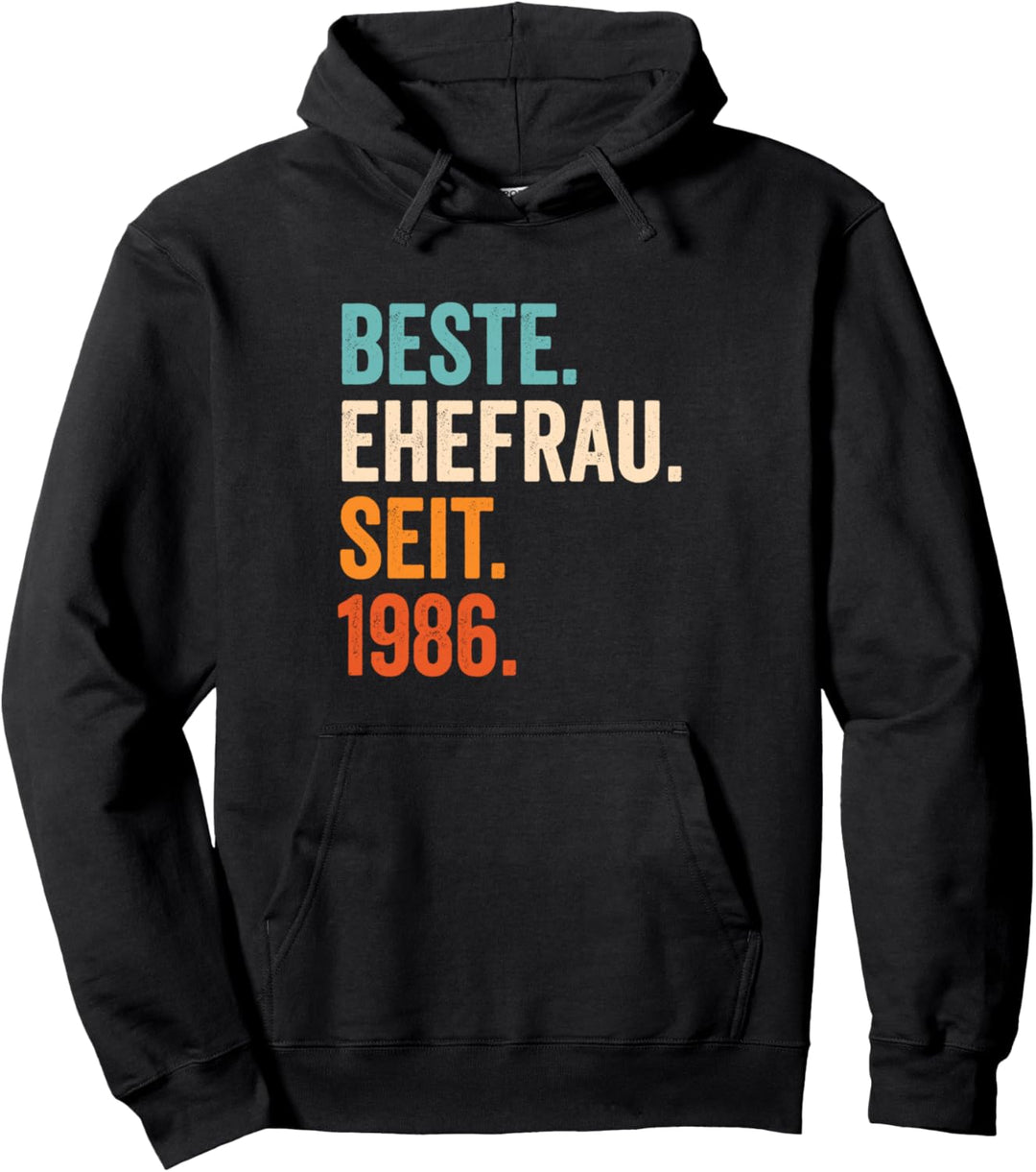 Beste Ehefrau Seit 1986 | 38 Hochzeitstag 38 Jahre Pullover Hoodie