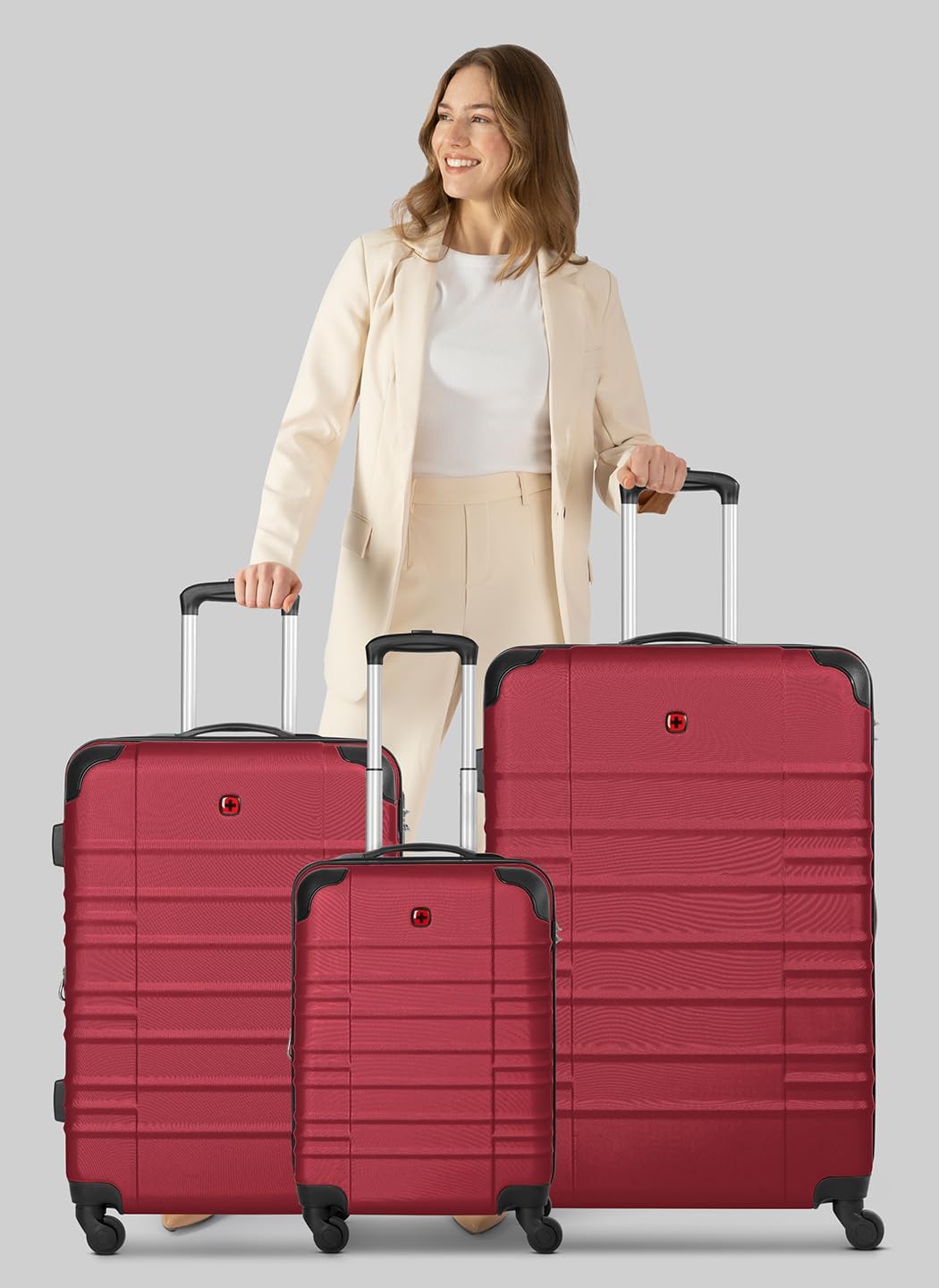 WENGER Koffer-Set 3-teilig für Damen und Herren | Reise-Trolleys 51 x 30 x 75 cm aus hochwertigem, s