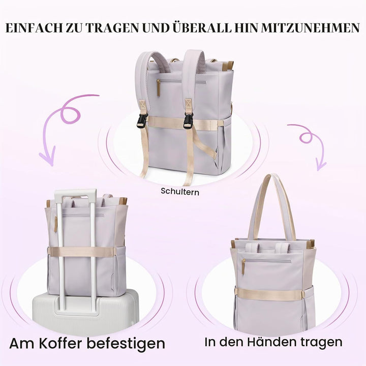 GOLF SUPAGS Convertible Laptop-Rucksack für Frauen Casual Daypack Notebook Tote Bag für Arbeit Hochs