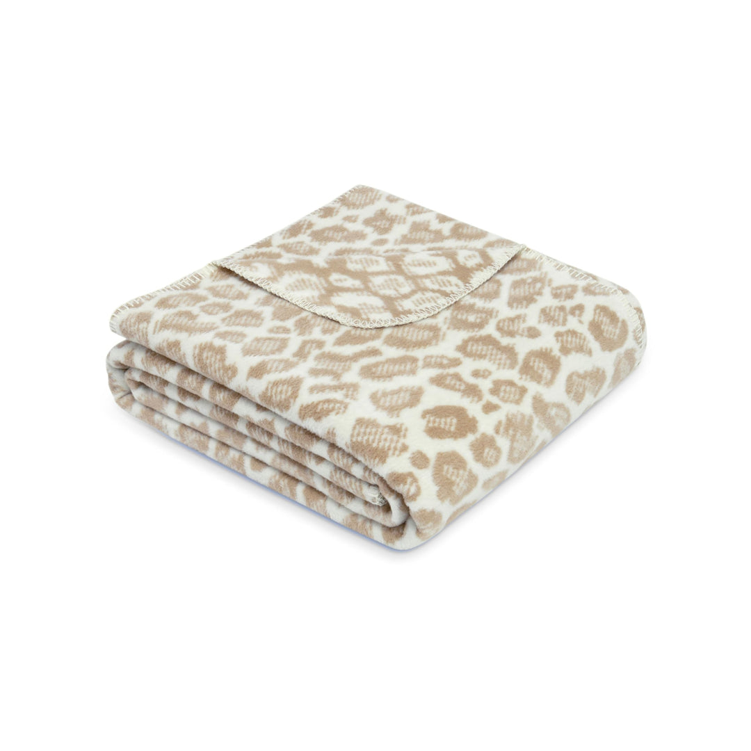 s.Oliver Leo Decke 150x200 cm - Baumwollmix, Made in Germany, warm & waschbar, Kuscheldecke Leoparde