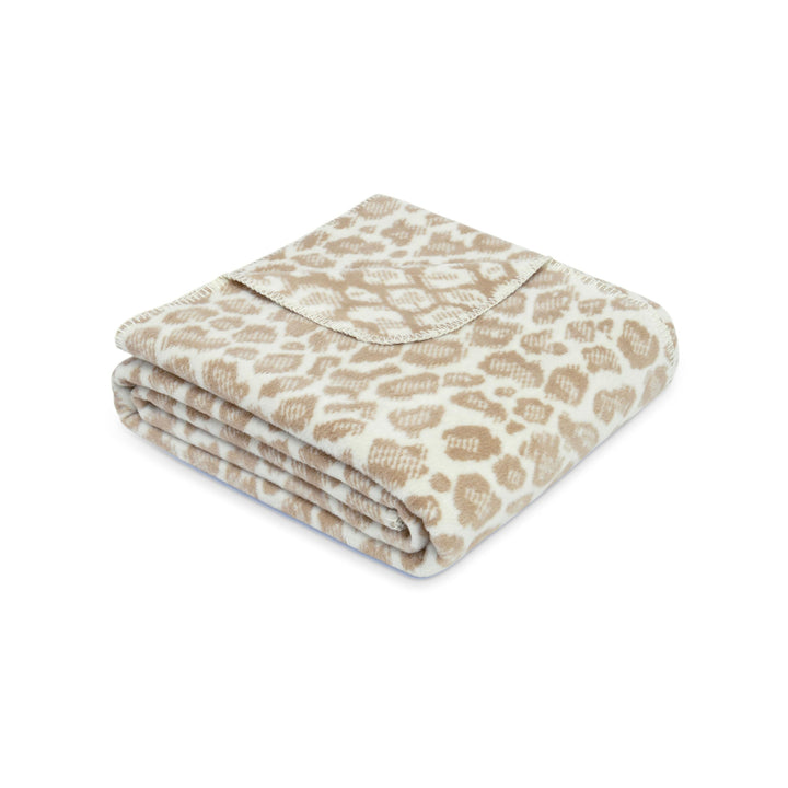 s.Oliver Leo Decke 150x200 cm - Baumwollmix, Made in Germany, warm & waschbar, Kuscheldecke Leoparde