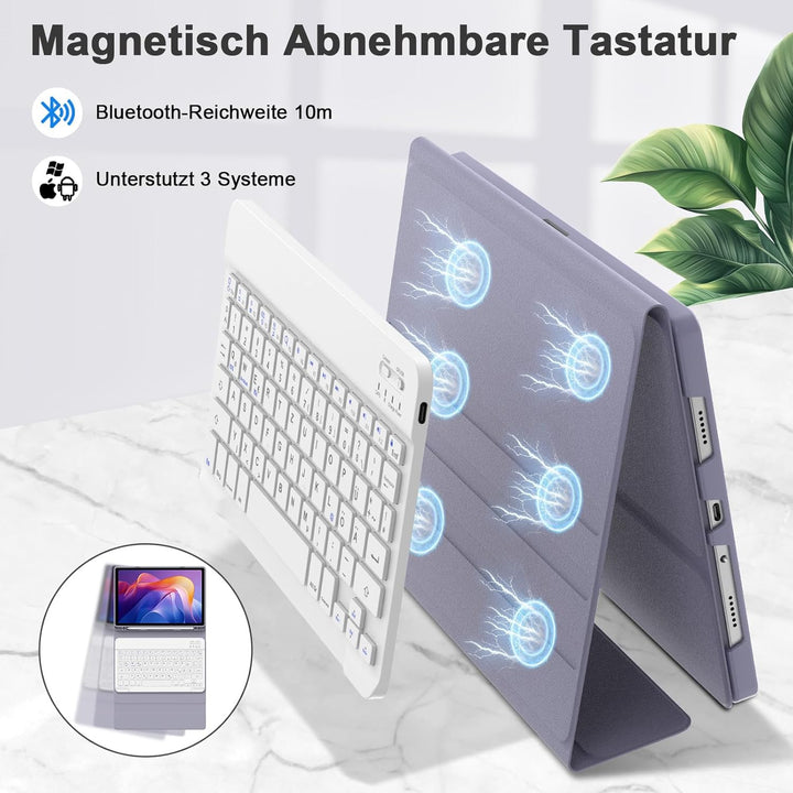 IVEOPPE Tastatur für Xiaomi Redmi Pad 2 & SE 11 Zoll, Deutsches QWERTZ Layout, Hülle mit Bluetooth A