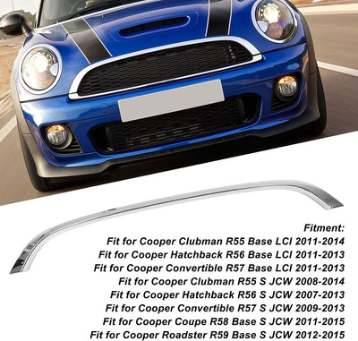 Frontzierleisten-Grill, Frontgrill-Haubenverkleidung 51132751040 Kompatibel mit Cooper R55 R56 R57 B