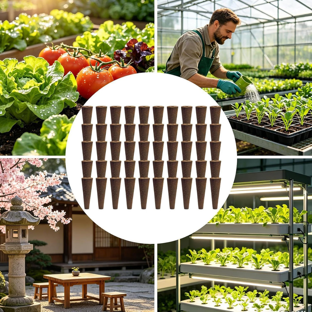 Hydroponische Pods -Ersatzblöcke | 50 Stück Anzuchtschwämme für Gartenerde und Pflanzenwachstum zur