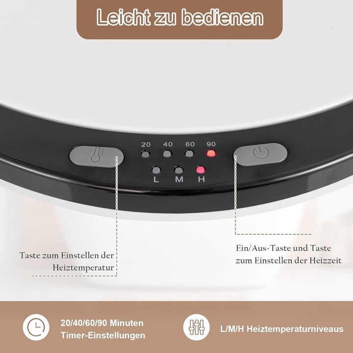 RELAX4LIFE 23L Handtuchwärmer, Handtuch Wärmegerät mit 3 Temperatureinstellung & 4 Timer-Einstellung