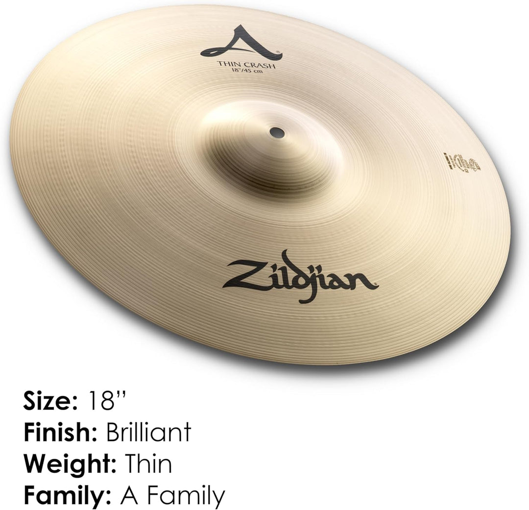Zildjian A Zildjian Series - 18" Thin Crash Cymbal MultiColored 18 Zoll Thin, 18 Zoll Thin