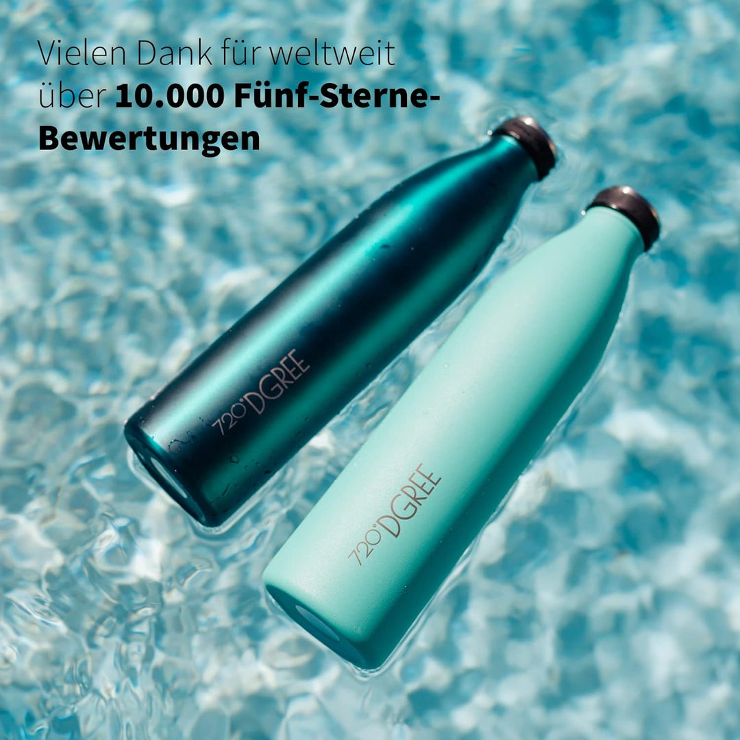720°DGREE Edelstahl Trinkflasche “milkyBottle” - 1L - BPA-Frei, Auslaufsicher, Kohlensäure geeignet