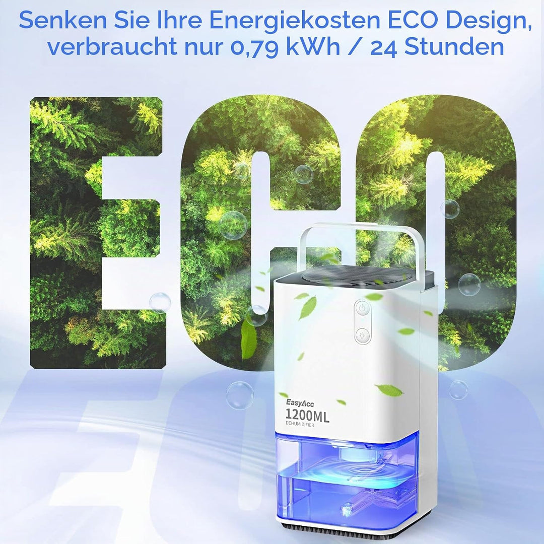 Luftentfeuchter 1200ml,EasyAcc Luftentfeuchter Elektrischer Entfeuchter Leise Tragbarer Raumentfeuch