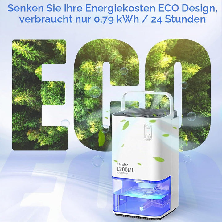 Luftentfeuchter 1200ml,EasyAcc Luftentfeuchter Elektrischer Entfeuchter Leise Tragbarer Raumentfeuch