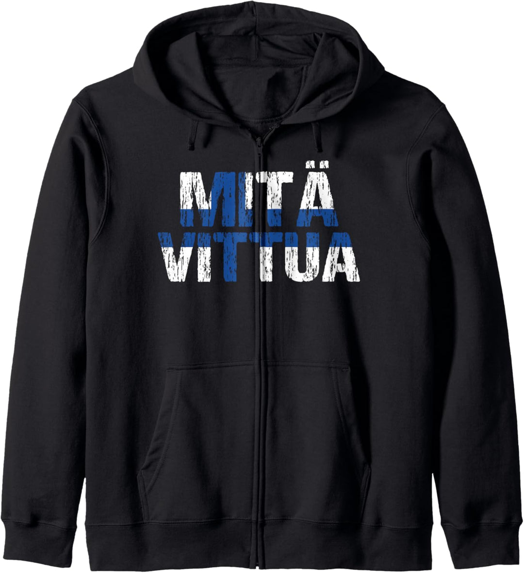 Mita Vittua Finnish Flag Finnland Suomi Distressed Kapuzenjacke