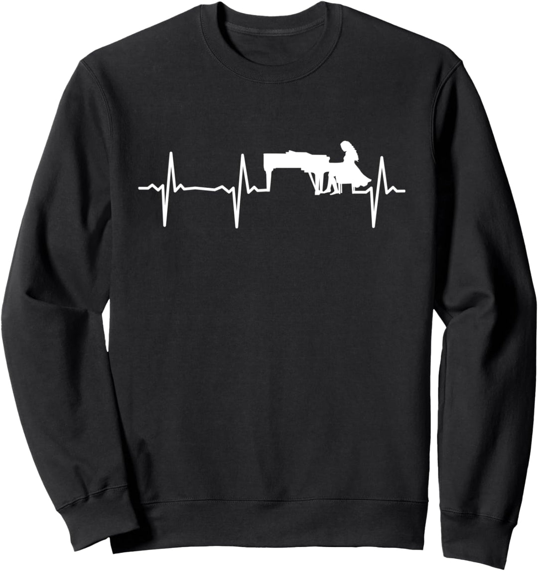 Piano Wings Herzschlag Pianist Musik Klavier Klavier Sweatshirt