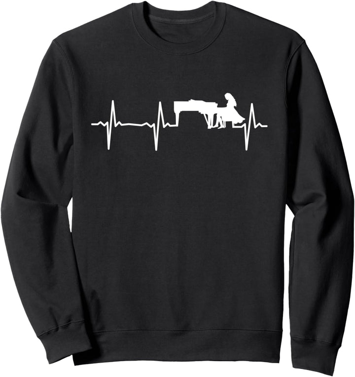 Piano Wings Herzschlag Pianist Musik Klavier Klavier Sweatshirt