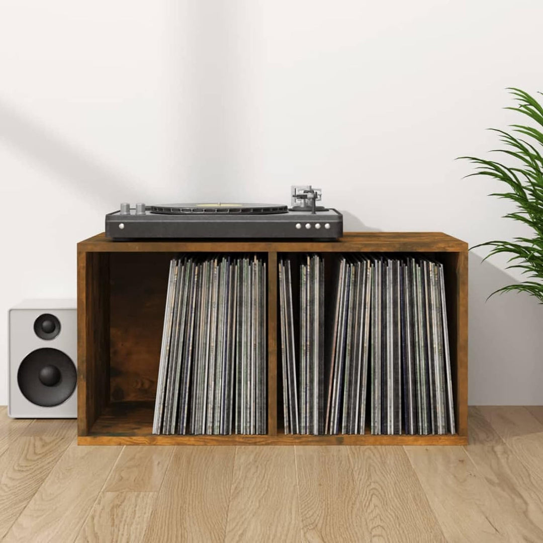 Tidyard Schallplatten-Aufbewahrungsbox Mit 2 Fächern Aufbewahrung Kasten Schallplatten Box Sammlung