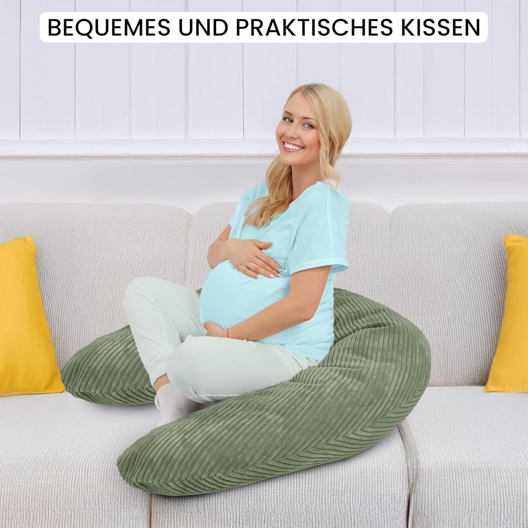 Amilian Stillkissen XXL 170 cm – Seitenschläferkissen für Schwangerschaft &amp; Stillzeit – Lagerungskis