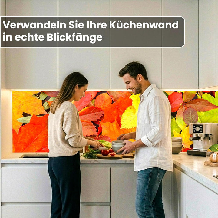 DIMEX Küchenrückwand Folie selbstklebend BLÄTTER | Klebefolie - Dekofolie - Spritzschutz für Küche |