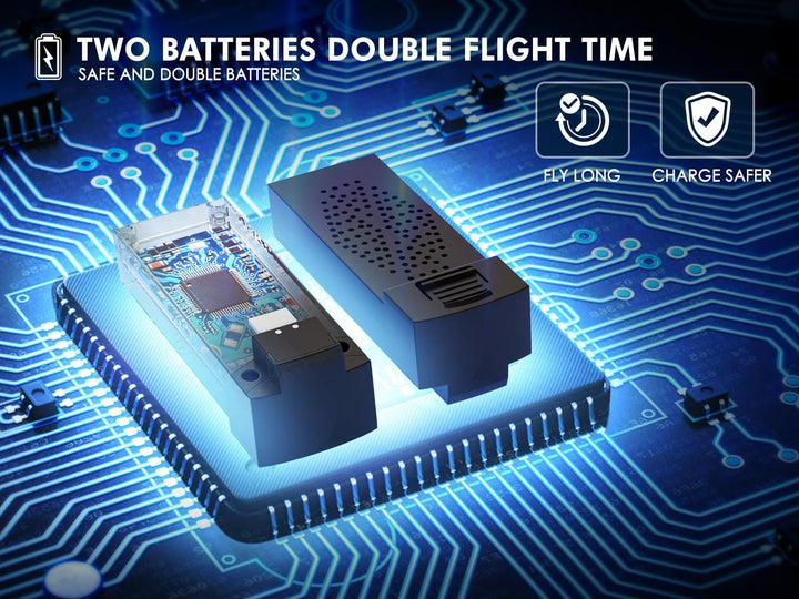 Drohne mit Kamera HD 720P für Kinder, RC Drone Quadcopter mit FPV WiFi Übertragung, Kopflos Modus, 3