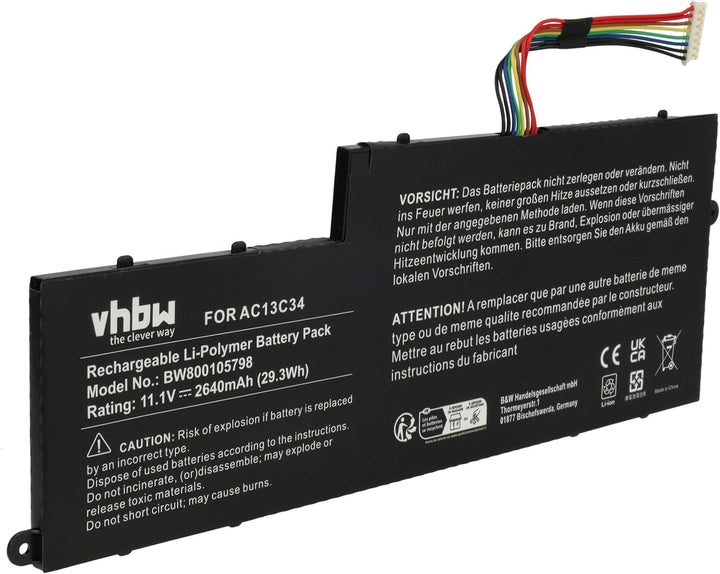 vhbw Akku kompatibel mit Acer Aspire V5-122P-0681, V5-122P-0816, V5-122P-0825, V5-122P-0857 Notebook