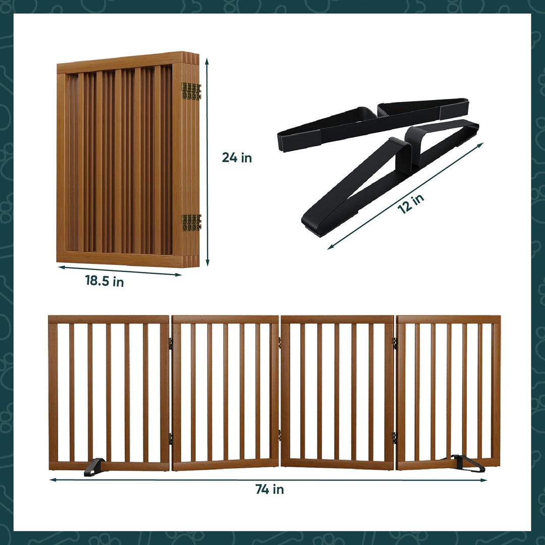 Semiocthome Freistehende Hundegitter und Barrieren für den Innenbereich, Haustiergitter für Türen un