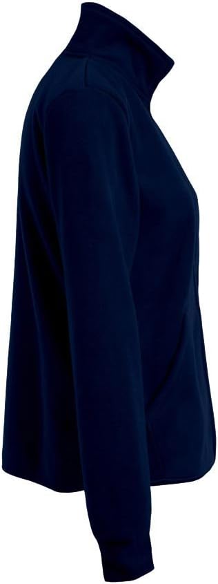 Doppel-Fleece Jacke Damen, Marineblau-Hellgrau, M